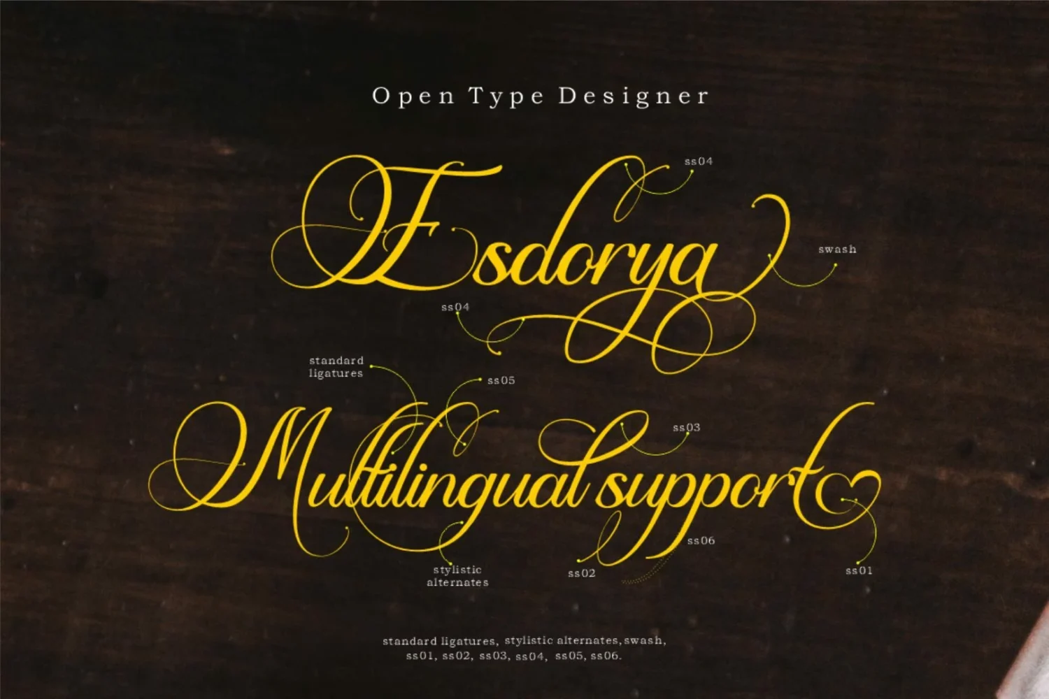 Ornamental Calligraphy Script Font